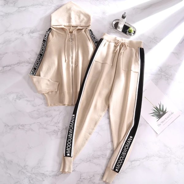 Long Sleeve Hooded Cardigans Pants Tracksuits - Image 4