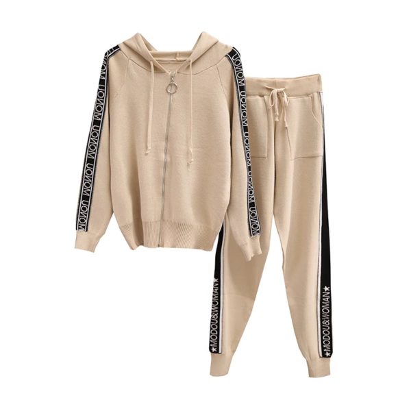 Long Sleeve Hooded Cardigans Pants Tracksuits - Image 5