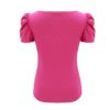 Square Collar Short Sleeve Solid Fashion Street Wear Blouse - Image 11