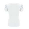 Square Collar Short Sleeve Solid Fashion Street Wear Blouse - Image 9