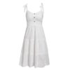 Embroidery Hollow Out Backless Casual Beach Dress - Image 4