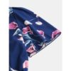 Floral Print V-neck Short Sleeve Waist Tie Casual Midi Dress - Image 10