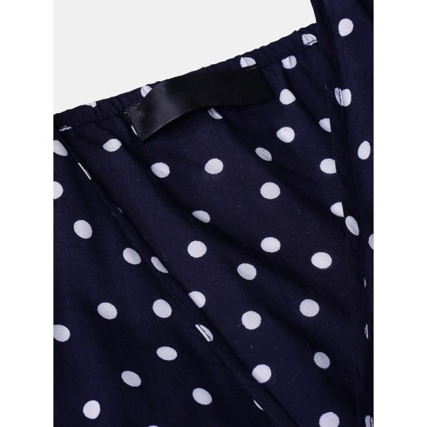 Polka Dot Printed Straps Sleeveless Beach Casual Mini Dress - Image 10