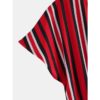 Stripe O-neck Loose Drawstring Waist Casual Mini Dress - Image 5
