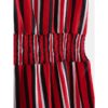 Stripe O-neck Loose Drawstring Waist Casual Mini Dress - Image 6
