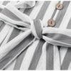 Stripe Rruffles Bow Tie Casual Beach Dress - Image 10