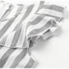 Stripe Rruffles Bow Tie Casual Beach Dress - Image 8
