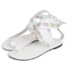 Cross-Strap Sandals - Multicolored Design at the Ankles - Image 4