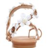 Flat Sandals Toe Loop Flowers Detail Strappy Beach Sandal Shoes - Image 4