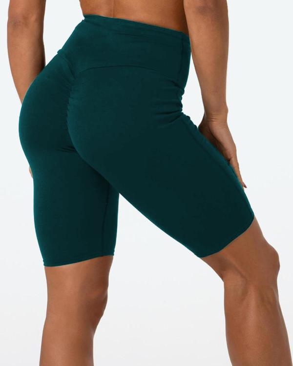 High Waist Workout Stretch Trousers Compression Tight Shorts - Image 6