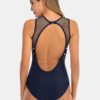 Print Striped Closure Backless Swimwear - Image 5