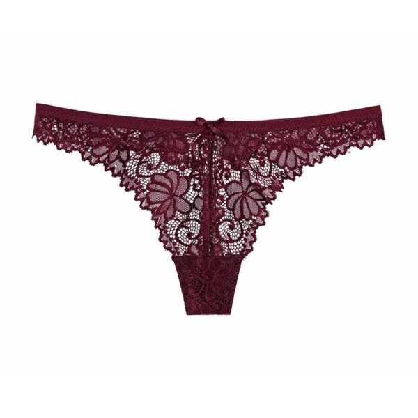 Sexy Hollow out Transparent Embroidery Panties - Image 13