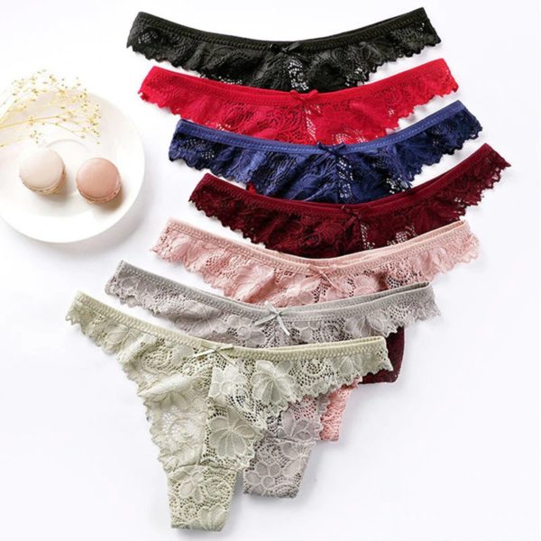 Sexy Hollow out Transparent Embroidery Panties - Image 5