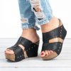 Birkie-Style Wedge Sandals - Double Wide Straps Open Heels - Image 4