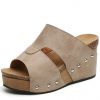 Birkie-Style Wedge Sandals - Double Wide Straps Open Heels - Image 6