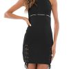 Bodycon Jewel Neck Casual Sleeveless Pencil Dress - Image 3