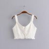 Bohemian sleeveless tank vest crop tops - Image 2