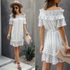 Elegant Ruffle Off Shoulder Sashes Streetwear Mini Dress - Image 4