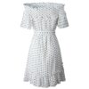 Elegant Ruffle Off Shoulder Sashes Streetwear Mini Dress - Image 9