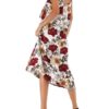Straps Neck Floral Print Beach Dress - Image 4