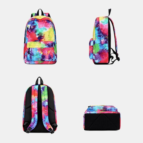 Tie-dye Waterproof Casual Backpack School Bag - Image 9