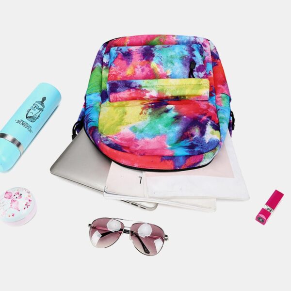 Tie-dye Waterproof Casual Backpack School Bag - Image 4