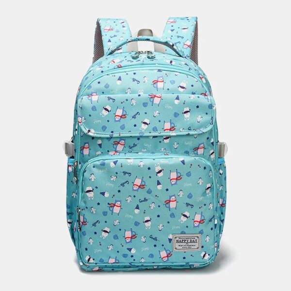 Waterproof Large Capacity Print Nylon Casual Backpack - Image 14