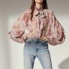 Floral Print Turtleneck Blouse Shirts - Image 6
