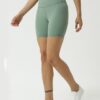 Elastic Pure Color Short Yoga Pants - Image 3