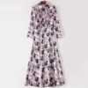 Elegant Flower Chain Print Long Dress