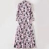 Elegant Flower Chain Print Long Dress - Image 2