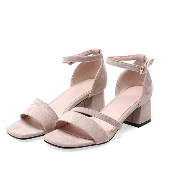 Fashion Ankle Strap Buckle High Heels Sandals - Image 4