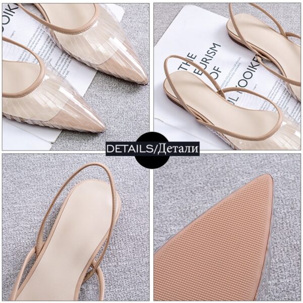 Fashion Pointed Toe Transparent Pvc Sandals - Image 5