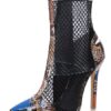 Mesh Boots Summer Pointed Toe High Heel Booties - Image 2