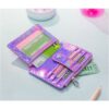 Pu Leather Sequins Slim Credit Card Holder Cash Clip Mini Wallet - Image 14