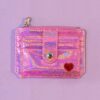 Pu Leather Sequins Slim Credit Card Holder Cash Clip Mini Wallet - Image 16
