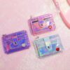 Pu Leather Sequins Slim Credit Card Holder Cash Clip Mini Wallet - Image 3