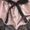 Sexy floral lace Bralette With Satin Shorts Lingerie Set - Image 2