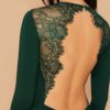 Solid Contrast Lace Backless Sexy Bodycon Dress - Image 4
