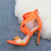 Ankle-Wrap Stilettos - Clear Strap - Image 7