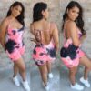 Bodycon Lace Up Backless Romper - Image 11