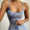 Bodycon Lace Up Backless Romper - Image 2