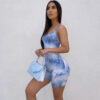 Bodycon Lace Up Backless Romper - Image 3