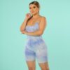 Bodycon Lace Up Backless Romper - Image 4