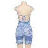 Bodycon Lace Up Backless Romper - Image 9