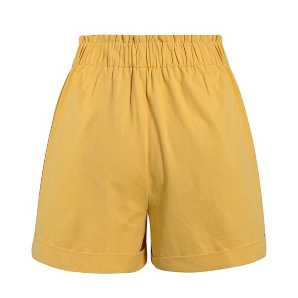 Casual Elastic High Waist Shorts - Image 4