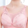 Lace Front Buckle Mesh Wireless Cotton Lining Nursing Bra