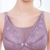 Lace Front Buckle Mesh Wireless Cotton Lining Nursing Bra - Image 5