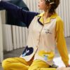 Long Sleeve Lapel Button-Down Cotton Soft Pajama Set - Image 7