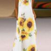 Maxi Dresses Floral Printed Sleeveless V-Neck Long Sundress - Image 4